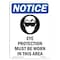 Signmission OSHA, Eye Protection Must, 14in X 10in Rigid Plastic, 10" W, 14" H, Portrait, OS-NS-P-1014-V-12328 OS-NS-P-1014-V-12328 - alternate 1